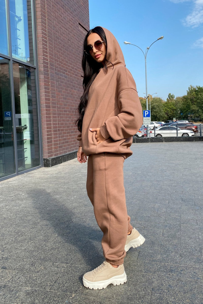 Hooded Sweatshirt Casual Two-Piece Set