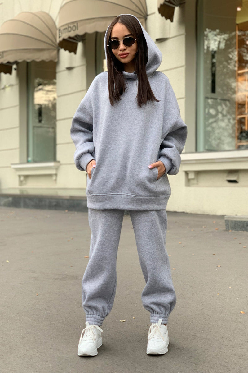 Hooded Sweatshirt Casual Two-Piece Set