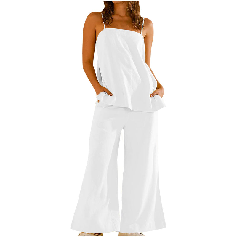 Hot-Selling Sleeveless Top and Long Pants Set