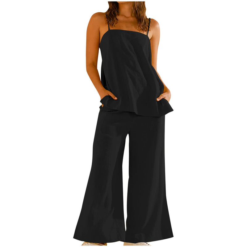 Hot-Selling Sleeveless Top and Long Pants Set