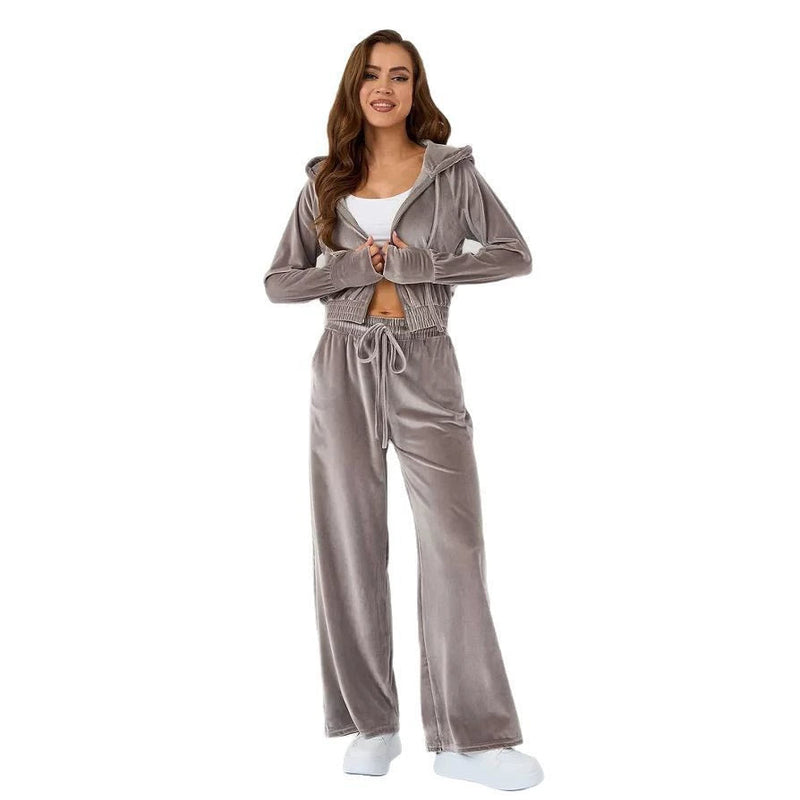 Silver Fox Fleece Hoodie and Pants Set