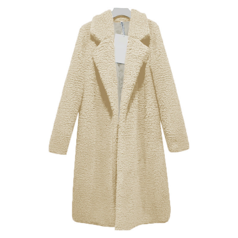 Chic Mid-Length Sherpa Fleece Coat