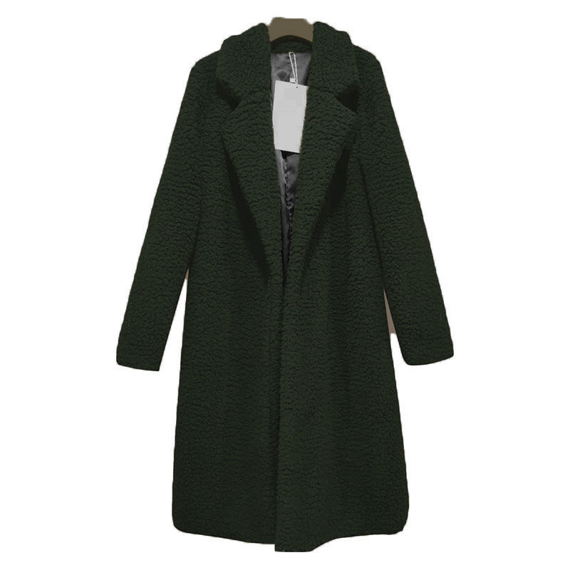 Chic Mid-Length Sherpa Fleece Coat