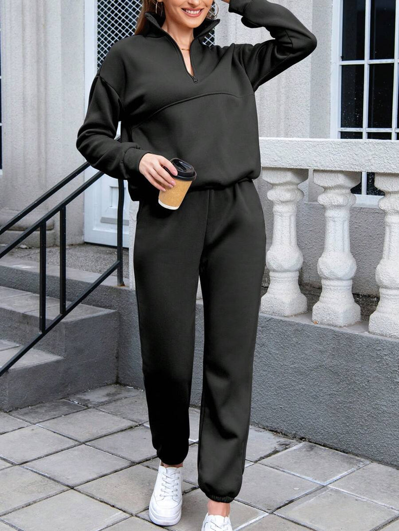 Athleisure at its Finest: Cotton-Blended Two-Piece Tracksuit