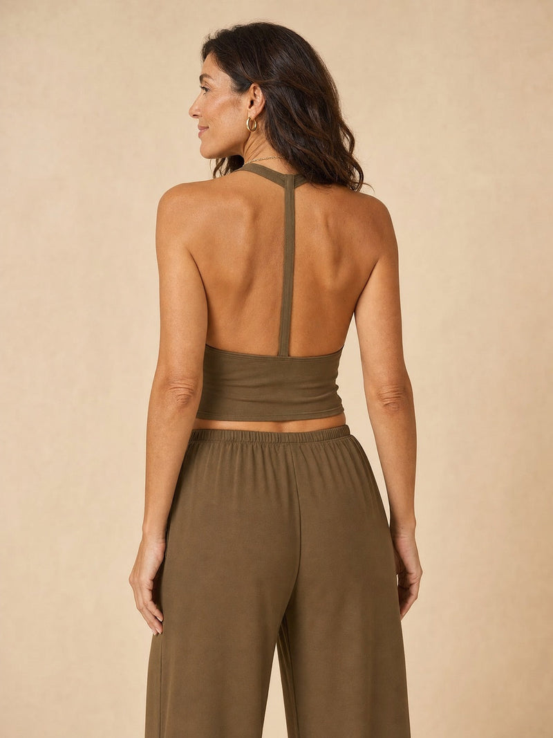 Halter Palazzo Co-Ord Athleisure Set
