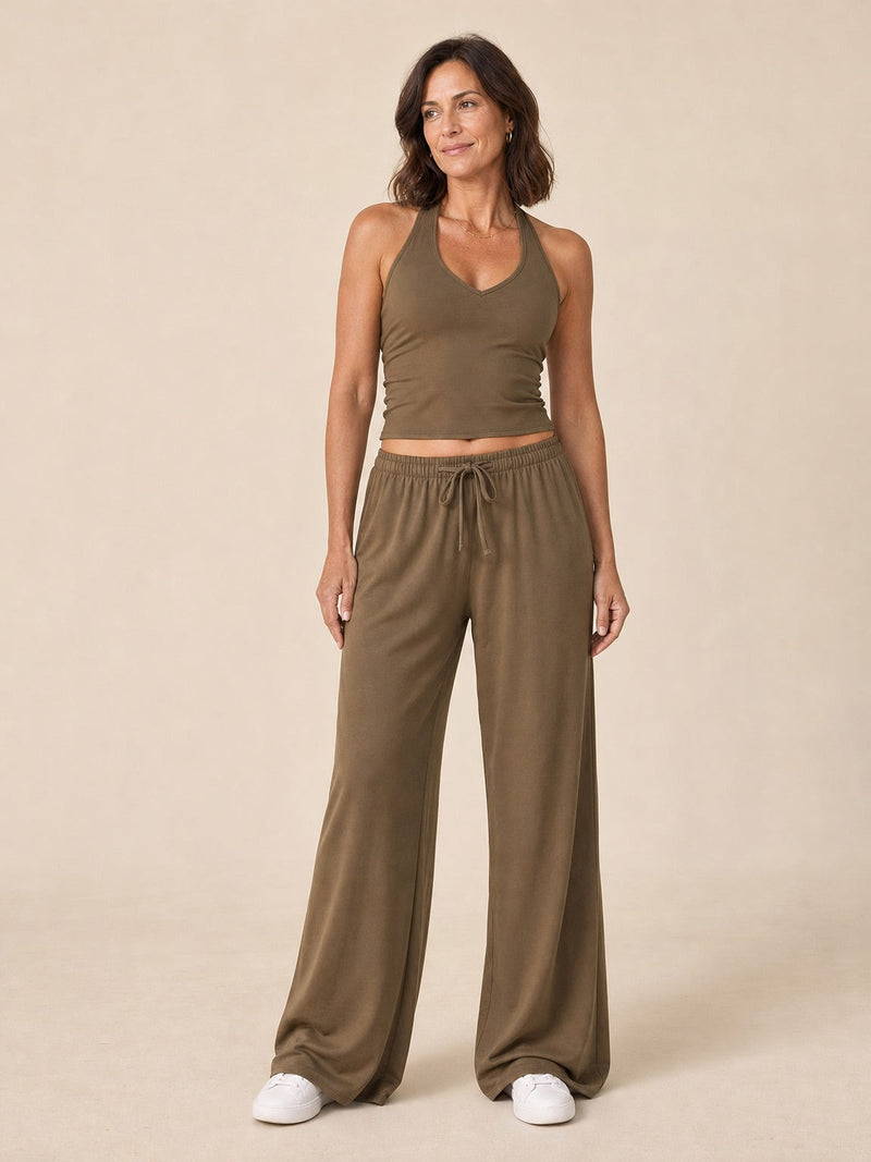 Halter Palazzo Co-Ord Athleisure Set
