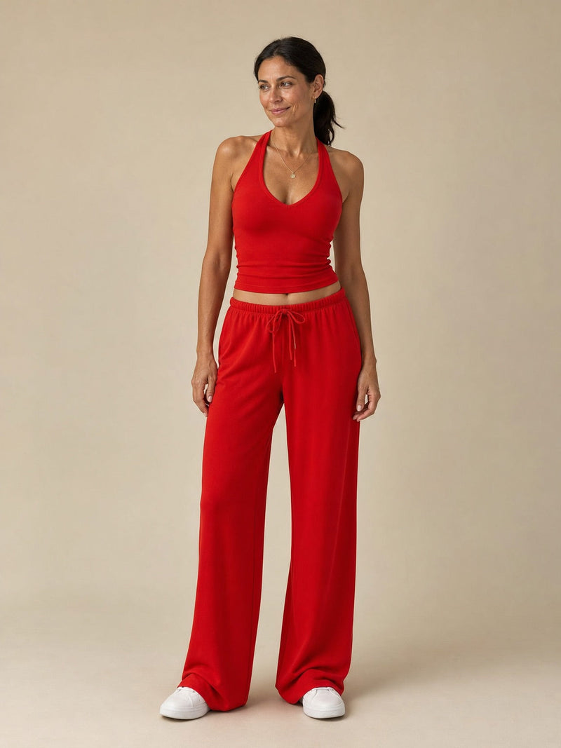 Halter Palazzo Co-Ord Athleisure Set