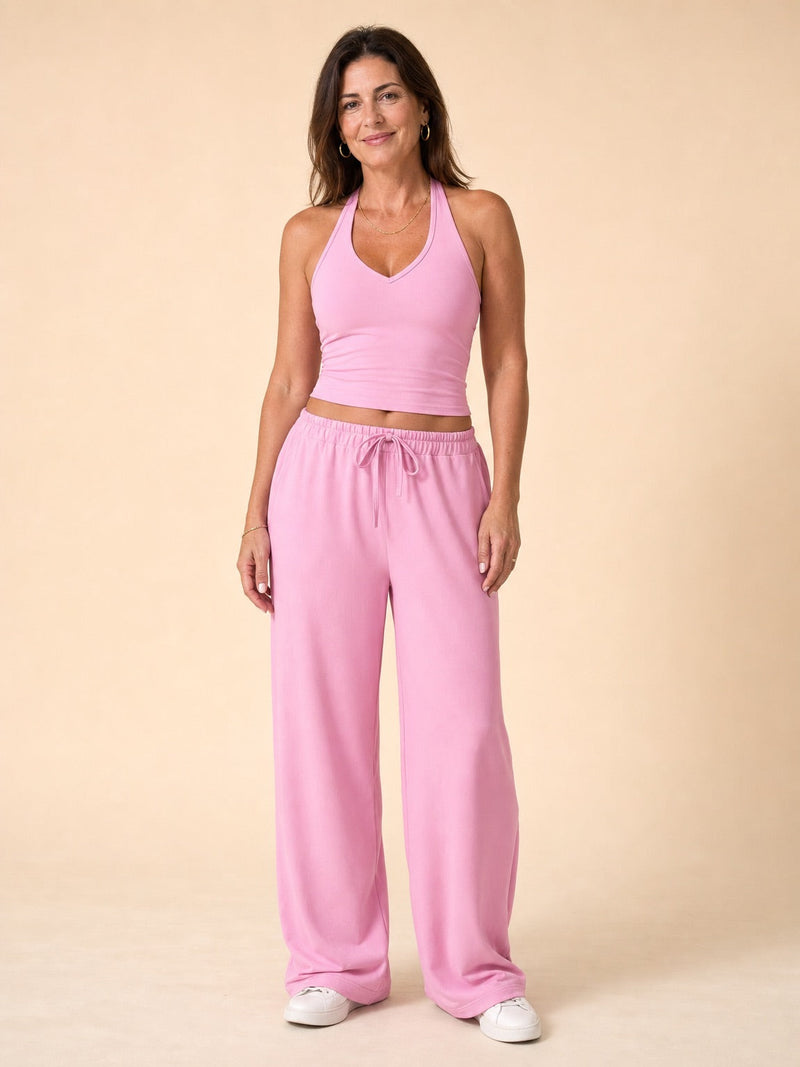 Halter Palazzo Co-Ord Athleisure Set