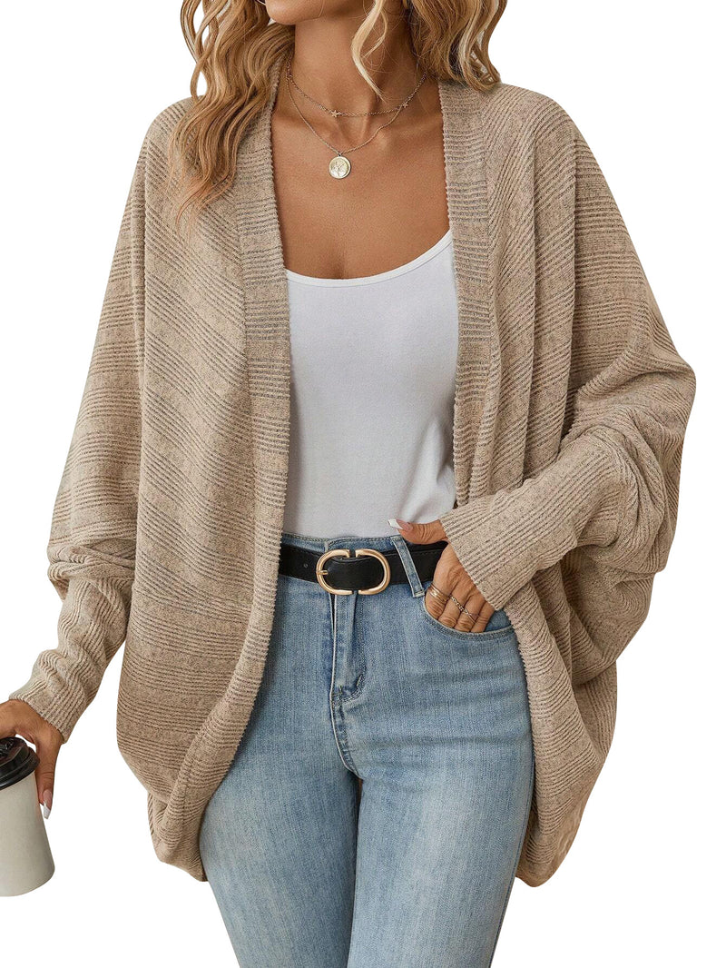 Loose Batwing Sleeve Knitted Cardigan