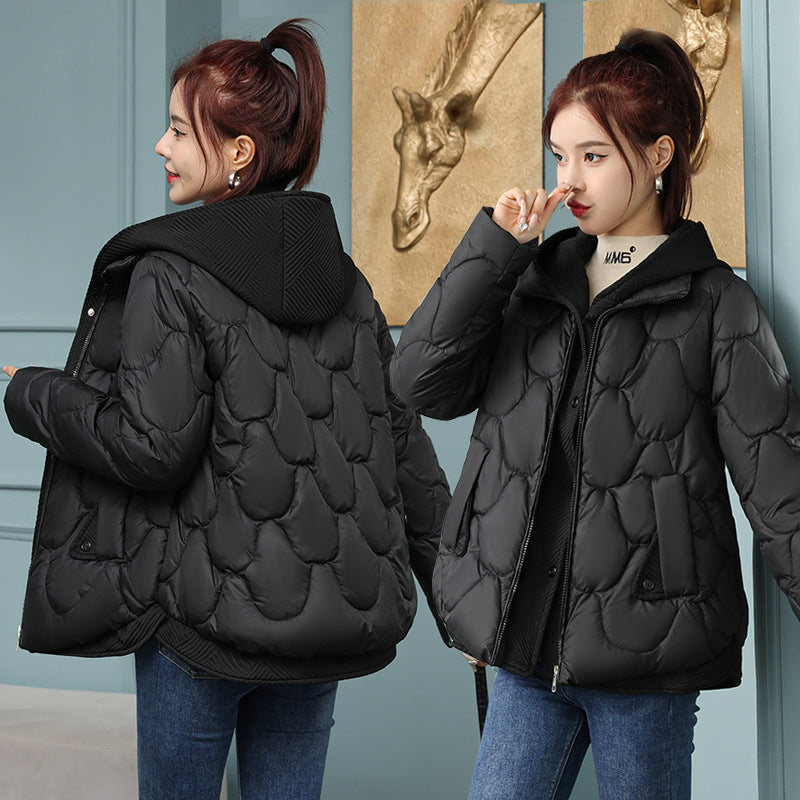 Korean-Style Hooded Thick Padded Jacket