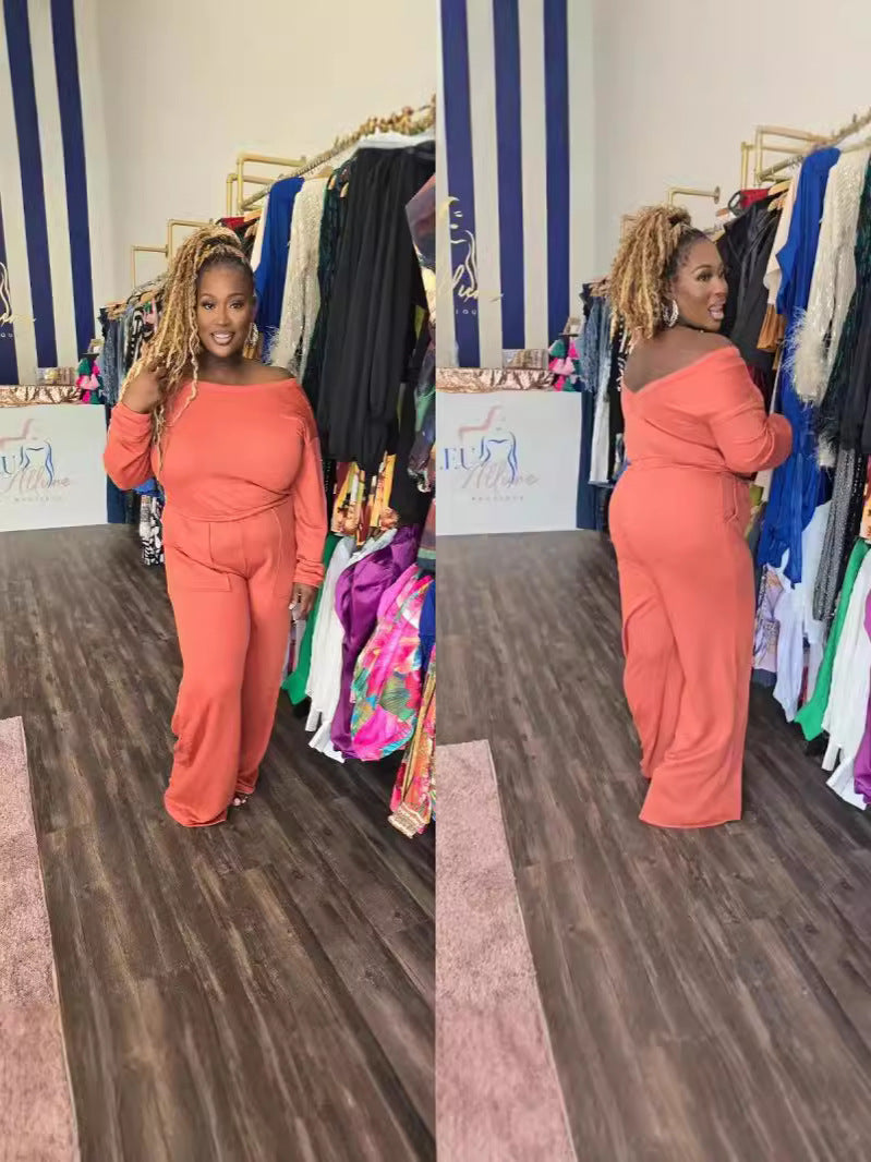 Elegant Plus-Size Wide-Leg Jumpsuit for Fashion Lovers