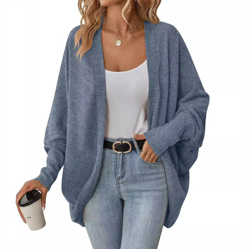 Loose Batwing Sleeve Knitted Cardigan