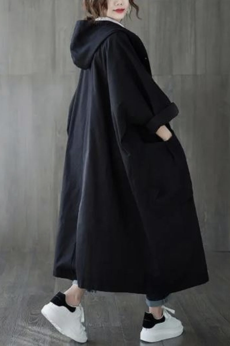 One Size Fits All Oversized Water Resistant Windbreaker Jacket