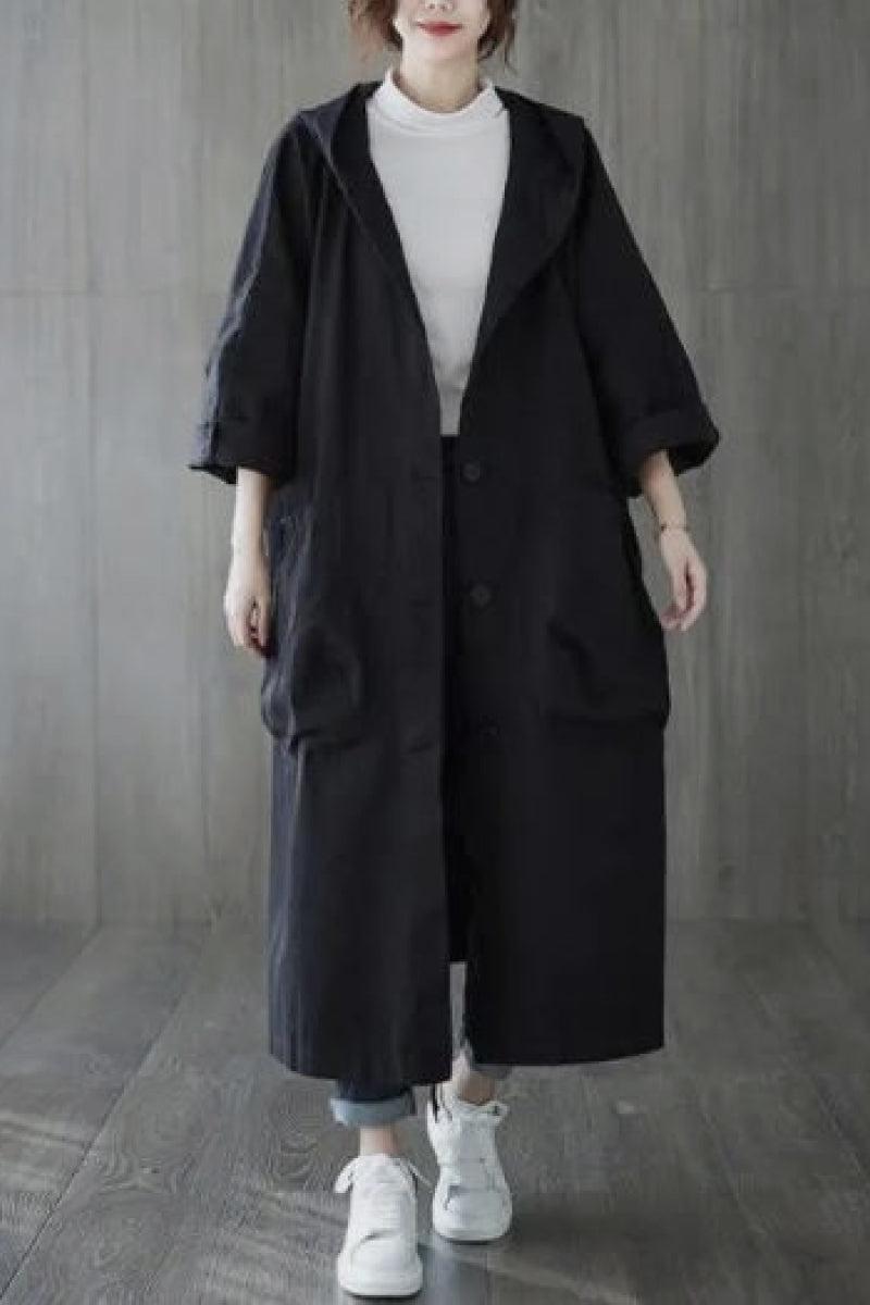 One Size Fits All Oversized Water Resistant Windbreaker Jacket