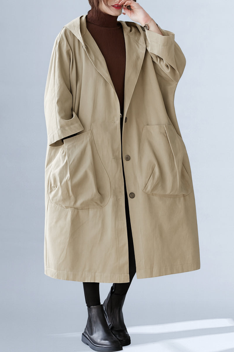 One Size Fits All Oversized Water Resistant Windbreaker Jacket