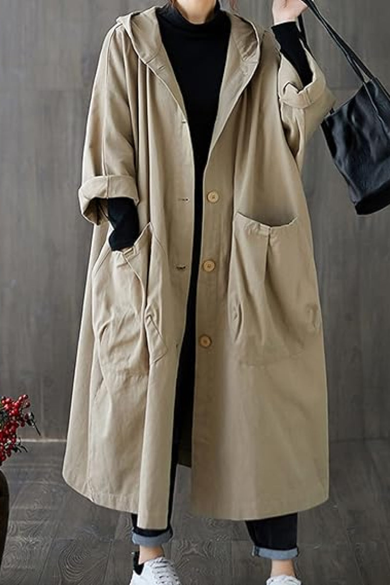 One Size Fits All Oversized Water Resistant Windbreaker Jacket