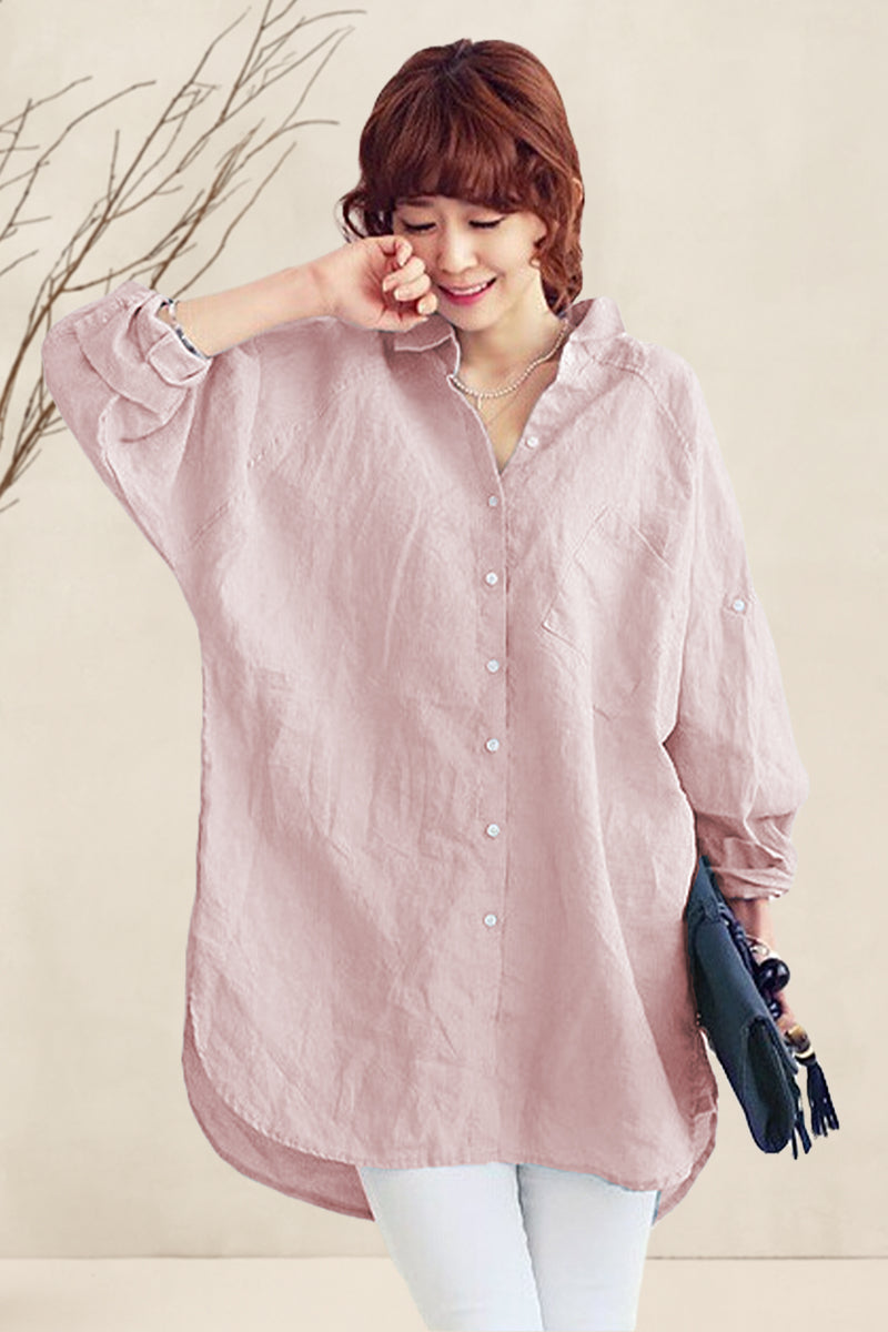 Oversized 100% Cotton Linen Shirt