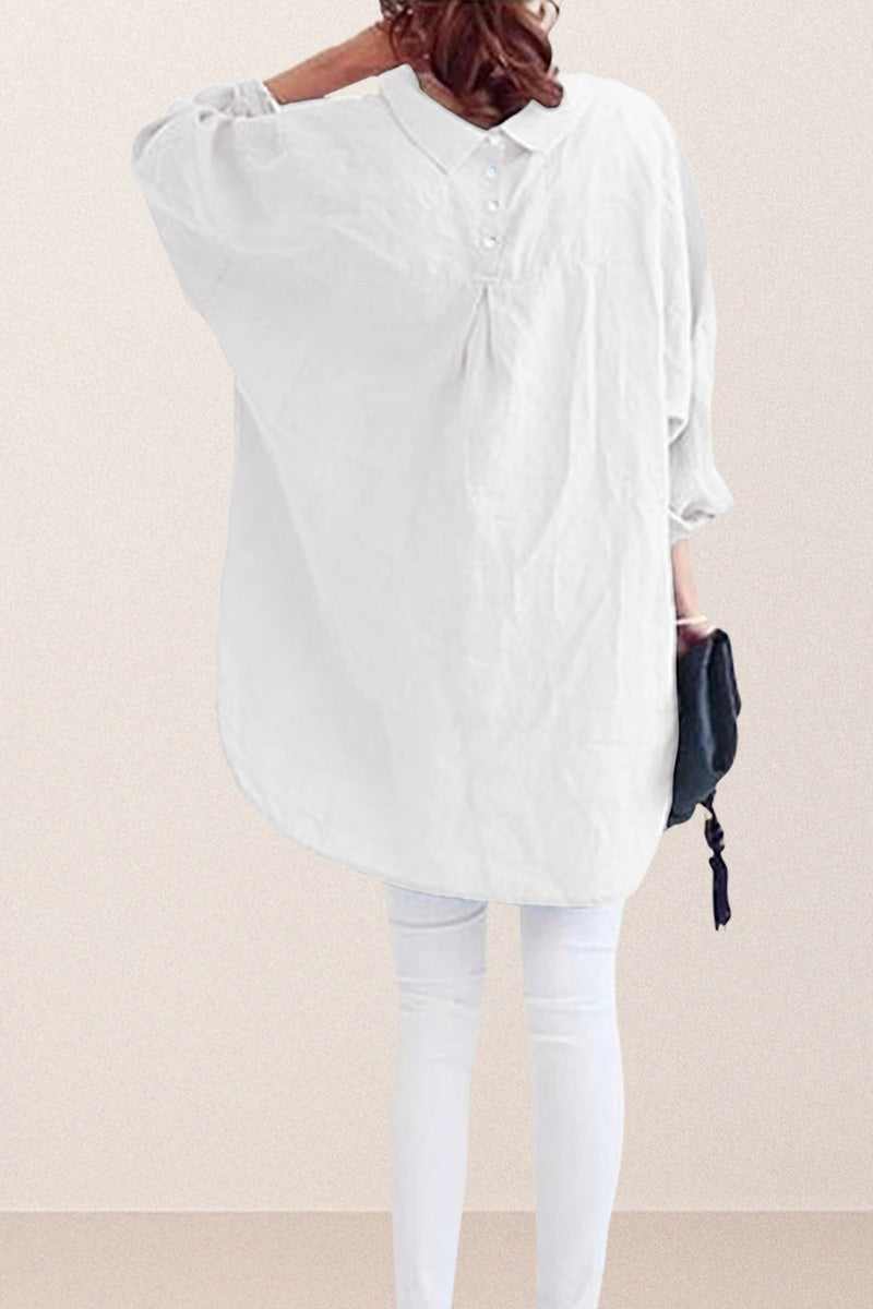 Oversized 100% Cotton Linen Shirt