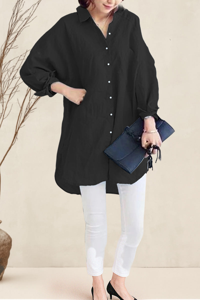Oversized 100% Cotton Linen Shirt