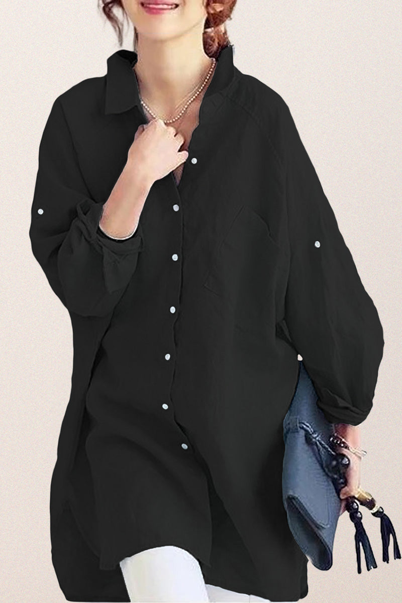 Oversized 100% Cotton Linen Shirt