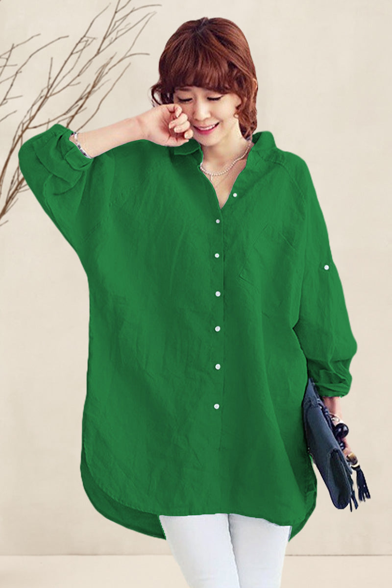 Oversized 100% Cotton Linen Shirt