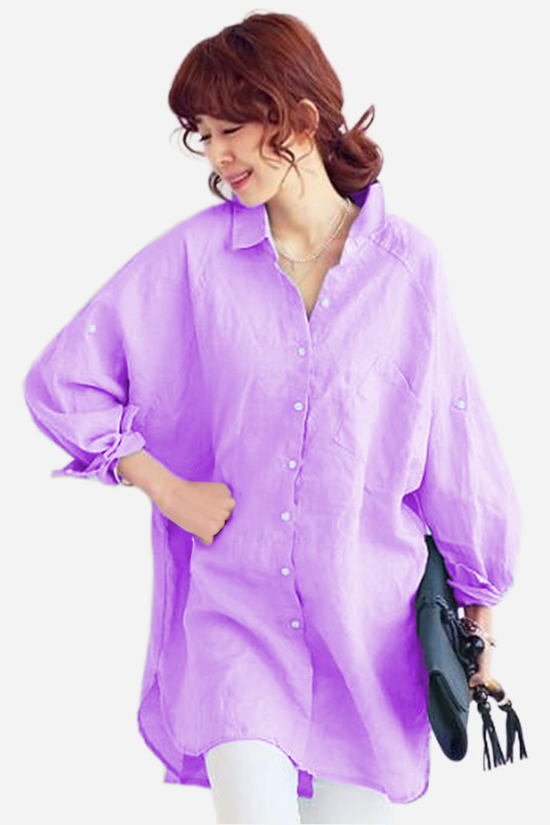 Oversized 100% Cotton Linen Shirt