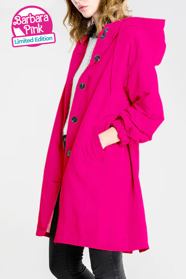 Barbara Pink Raincoat Windbreaker Jacket