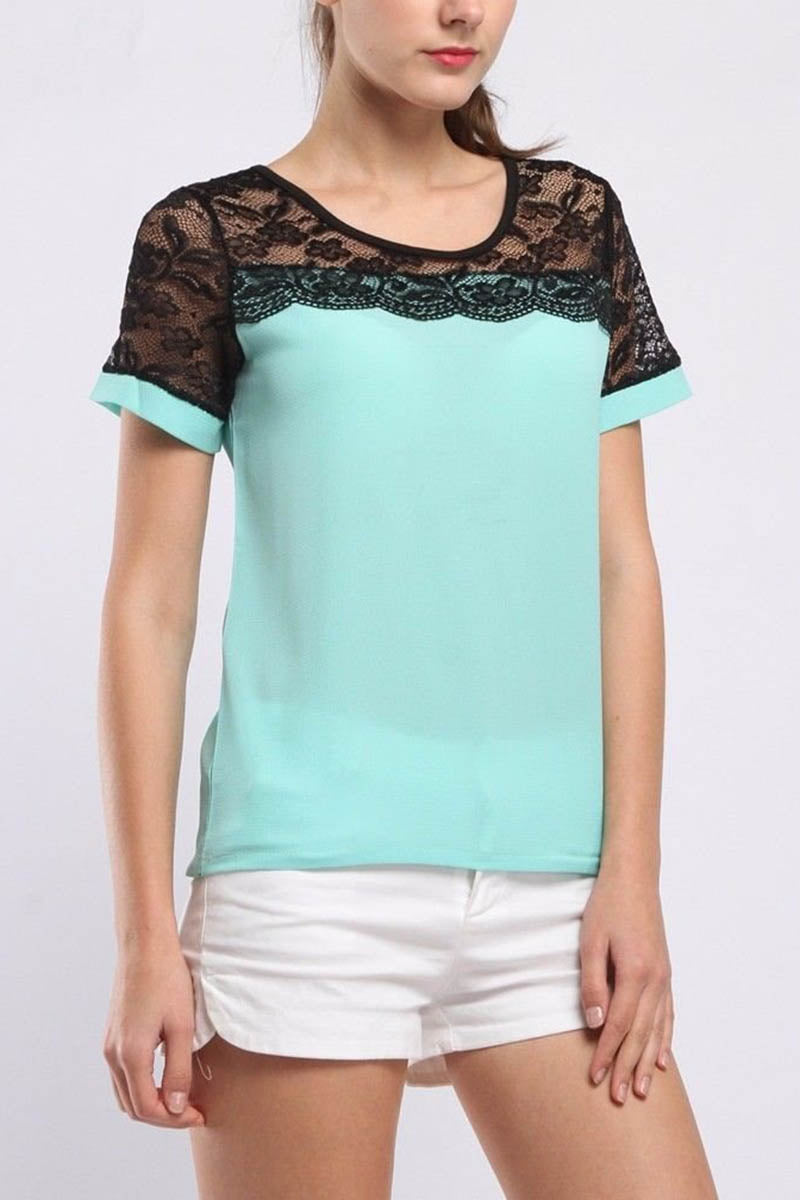 Lace Chiffon Casual Blouse