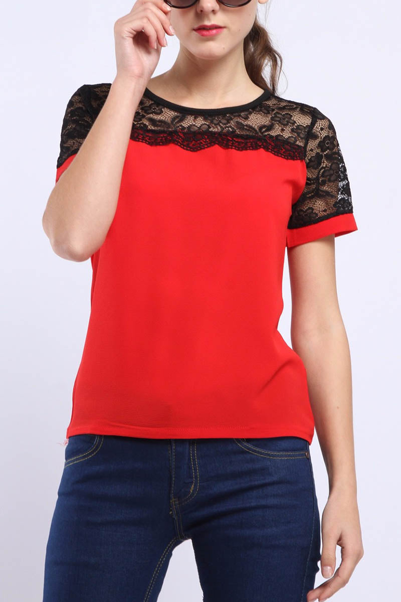 Lace Chiffon Casual Blouse