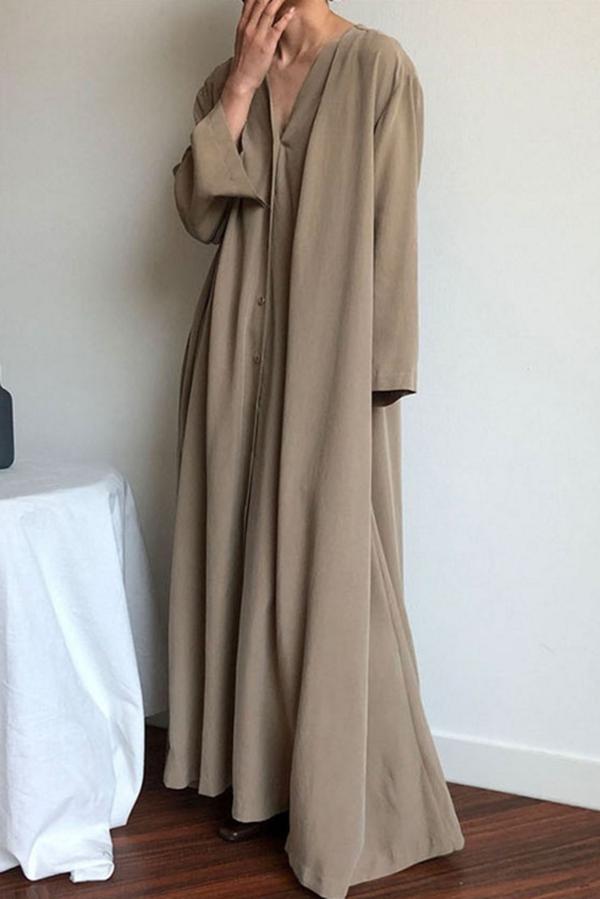 Kimono Style Long Sleeve Maxi Dress