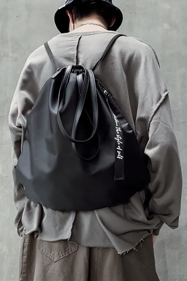 Drawstring Nylon Waterproof Tote Bag