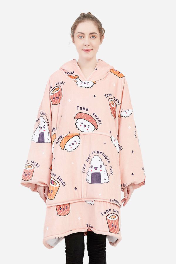 Snuggly Oversized Hooded Fleece Sweater