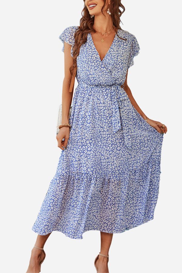 Elegant Blossoms Boho Maxi Dress