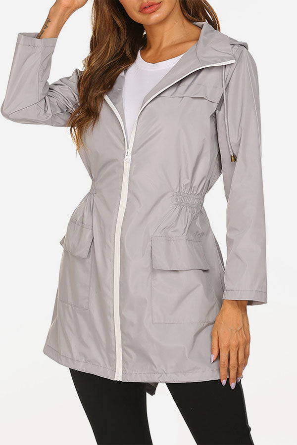 Outdoor and Travel Hooded Raincoat Windbreaker Jacket