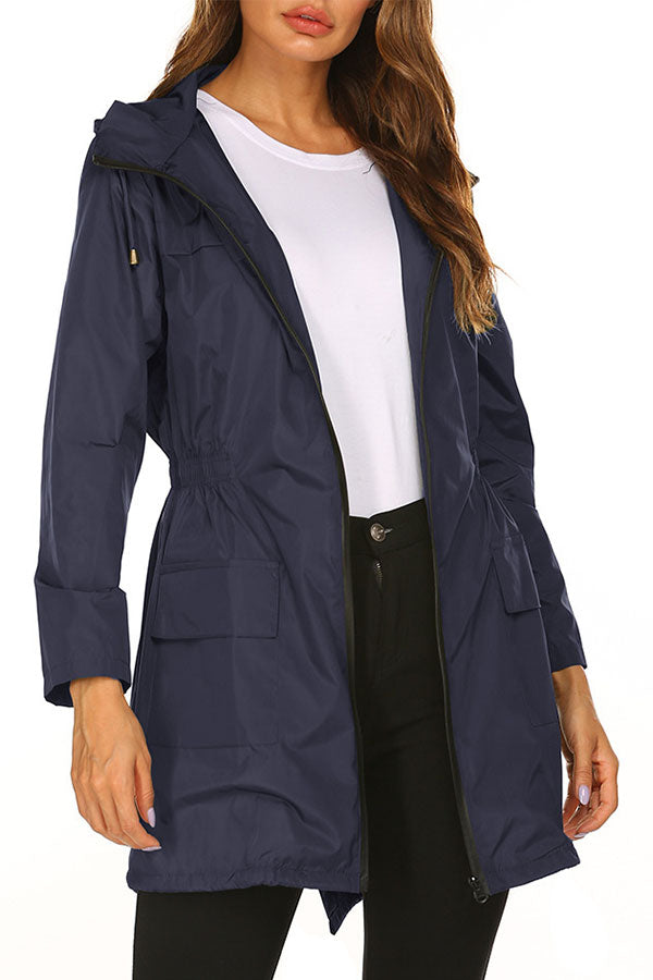 Outdoor and Travel Hooded Raincoat Windbreaker Jacket