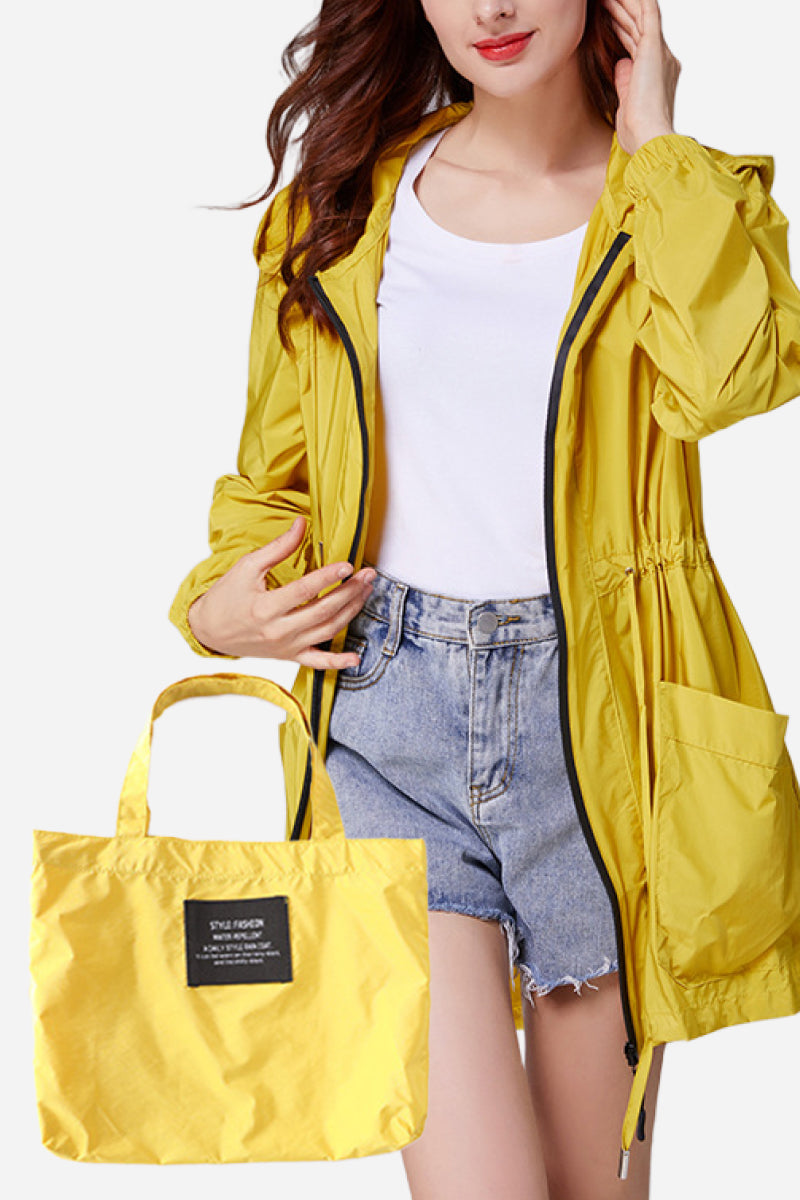 Travel Ready Outdoor Raincoat Windbreaker with Bag