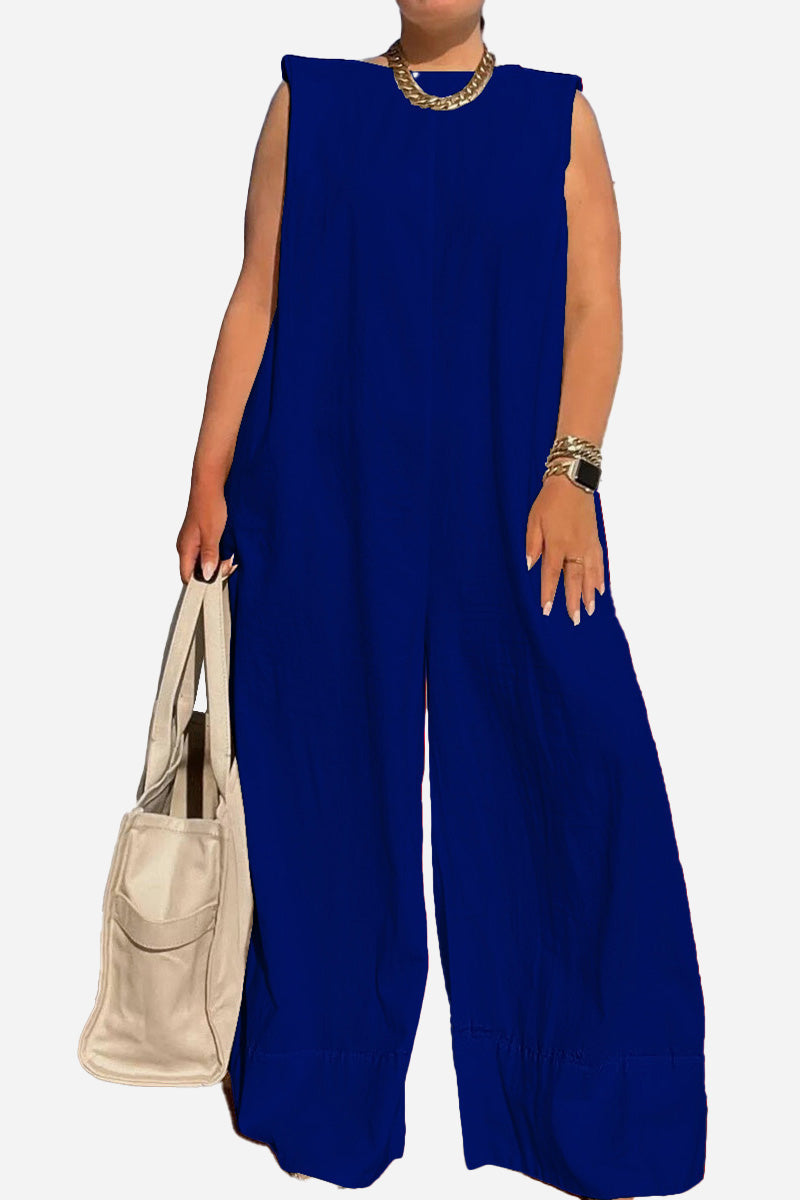 You Are Confident, Established, &amp; Whip-smart: Sleeveless Wide-leg Jumpsuit