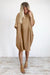 Nude Oversized Premium Linen Ovoid Dress