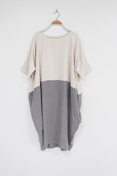 Oversized Tshirt Dress in Colour Block