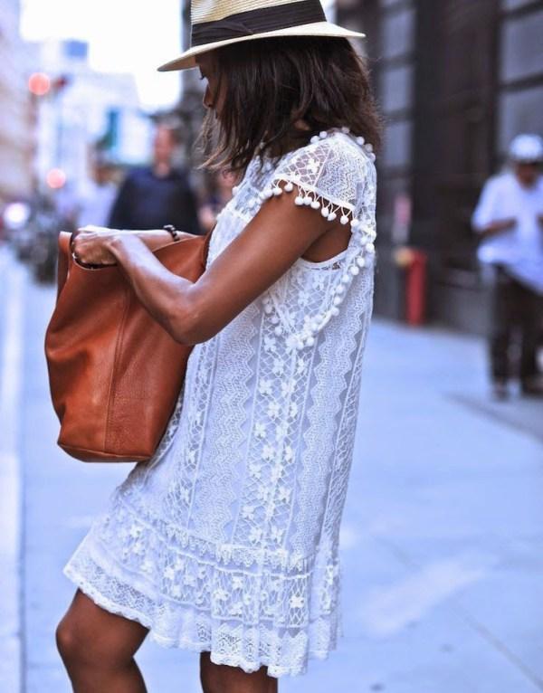 Pom Pom Lace Mini Dress