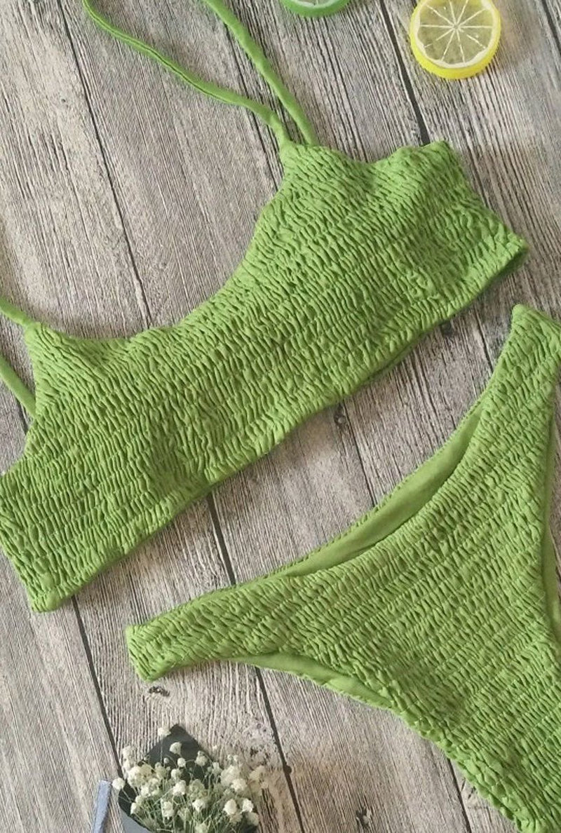 Retro Shirred Bikini
