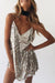 Spaghetti Strap Sequin Embellished Dress